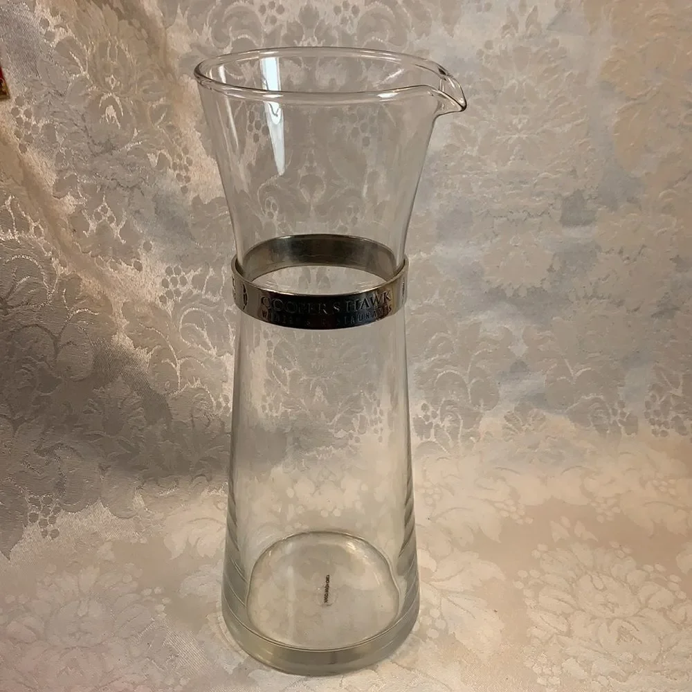 Coopers Hawk Winery And Restaurant Wine Decanter Carafe 32 Ounces Pour Spout EUC